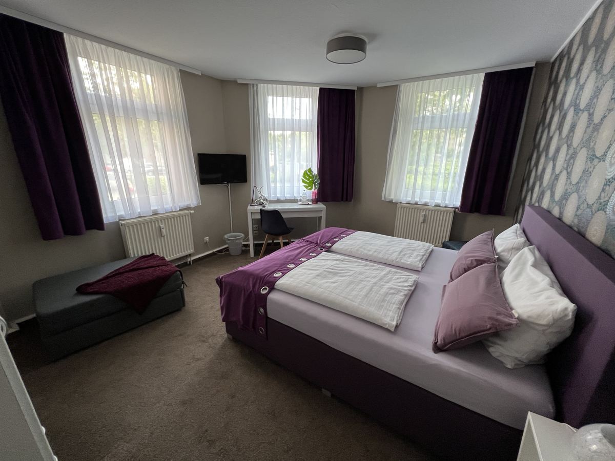 Family room with double bed and sofa bed